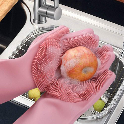 22647 dishwashing gloves with silicon scrubber